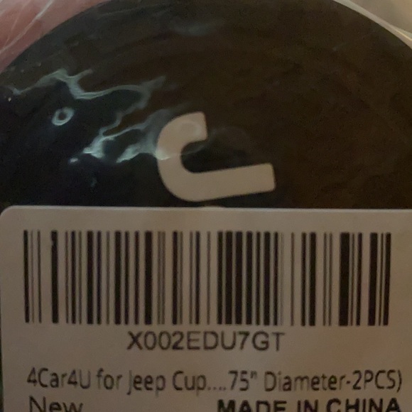 🚘 JEEP cup coasters set of 2 / silver valve cap - Picture 5 of 5